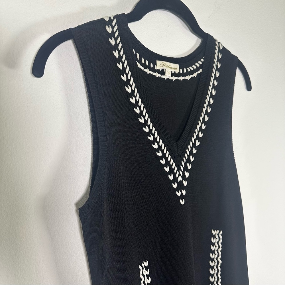Shoshanna Ivana Classic Black and White Knit Dress Size Small - Picture 3 of 9